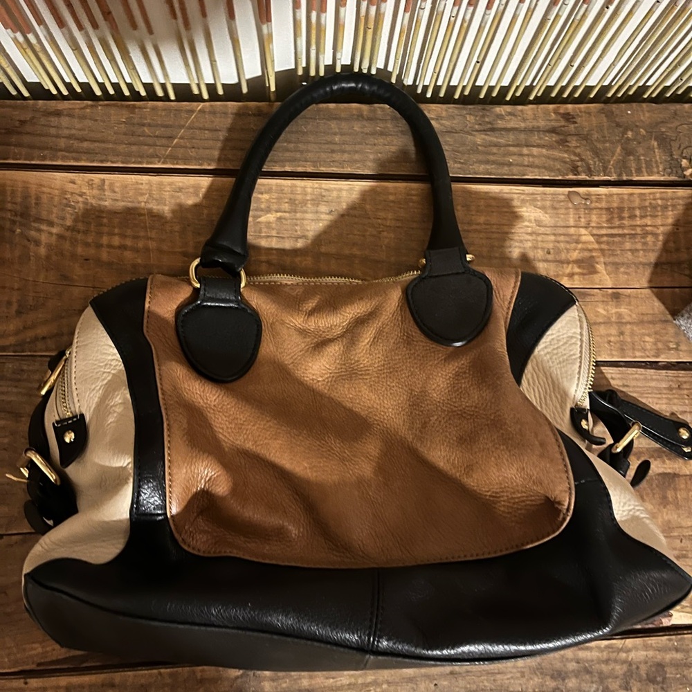 Stylish Brown and Black Handbag